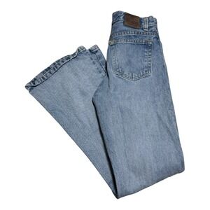 Vintage 2000s Gap Flared Cotton Blue Light Wash Jeans Youth 14 Slim (23.5x28.75)